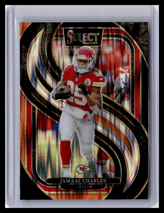 2024 Panini Select #166 Jamaal Charles Black & Orange Prizm Shock