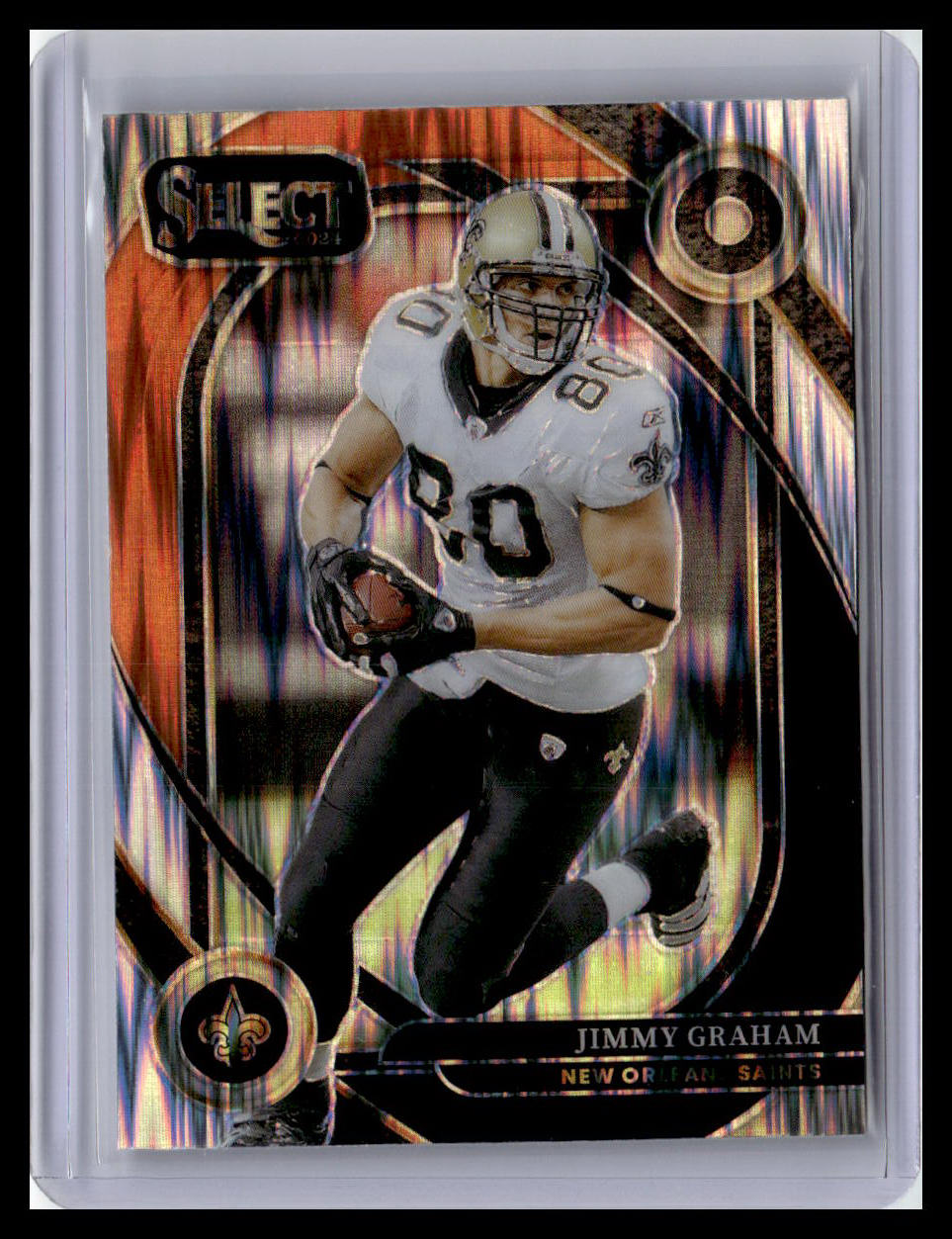 2024 Panini Select #269 Jimmy Graham Black & Orange Prizm Shock
