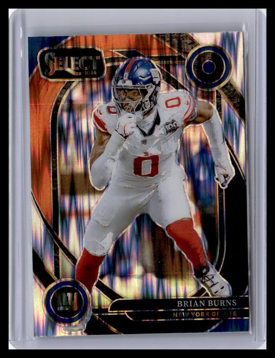 2024 Panini Select #212 Brian Burns Black & Orange Prizm Shock