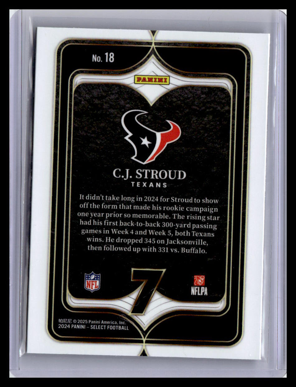 2024 Panini Select #18 C.J. Stroud Select Numbers