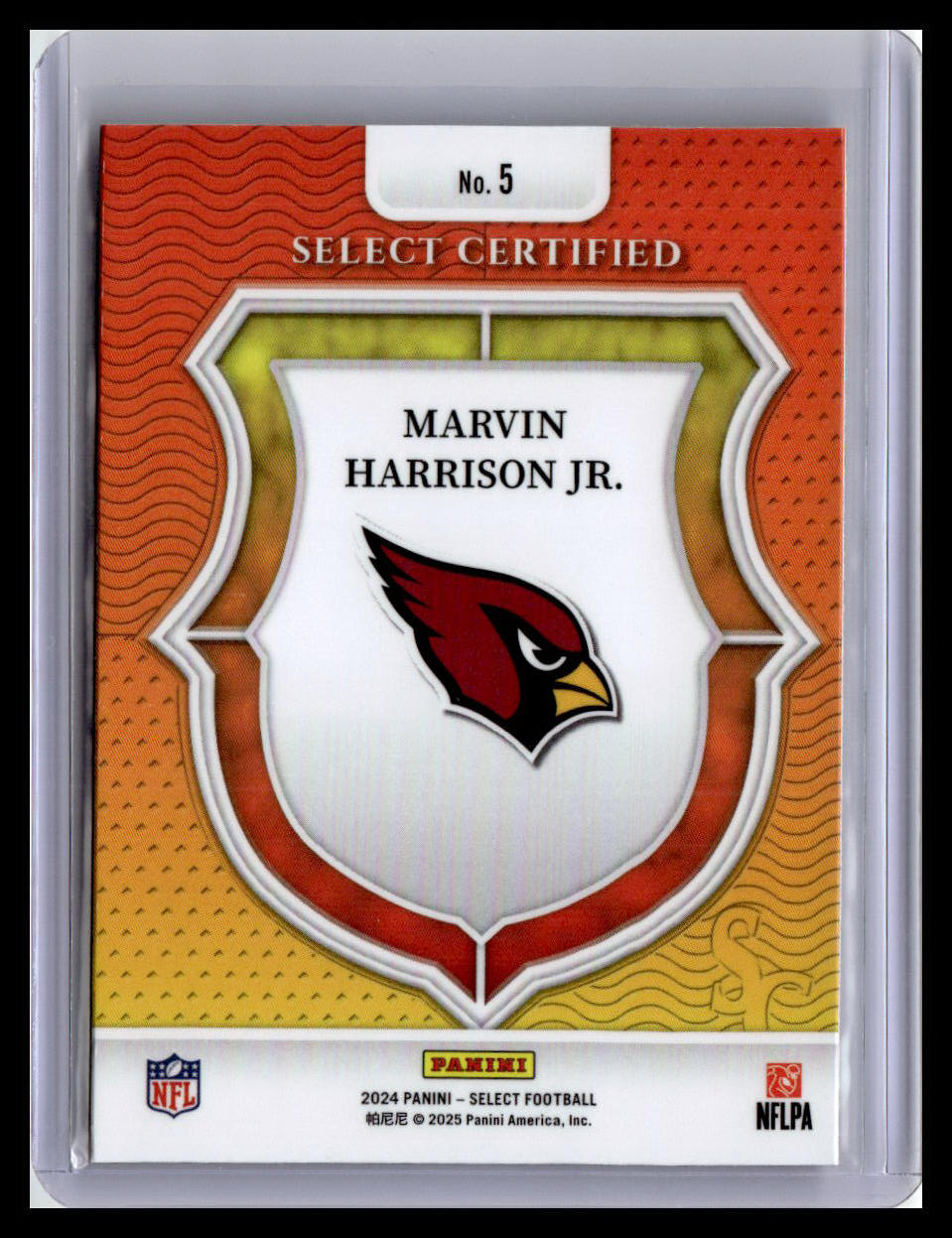 2024 Panini Select #5 Marvin Harrison Jr. Select Certified Rookies