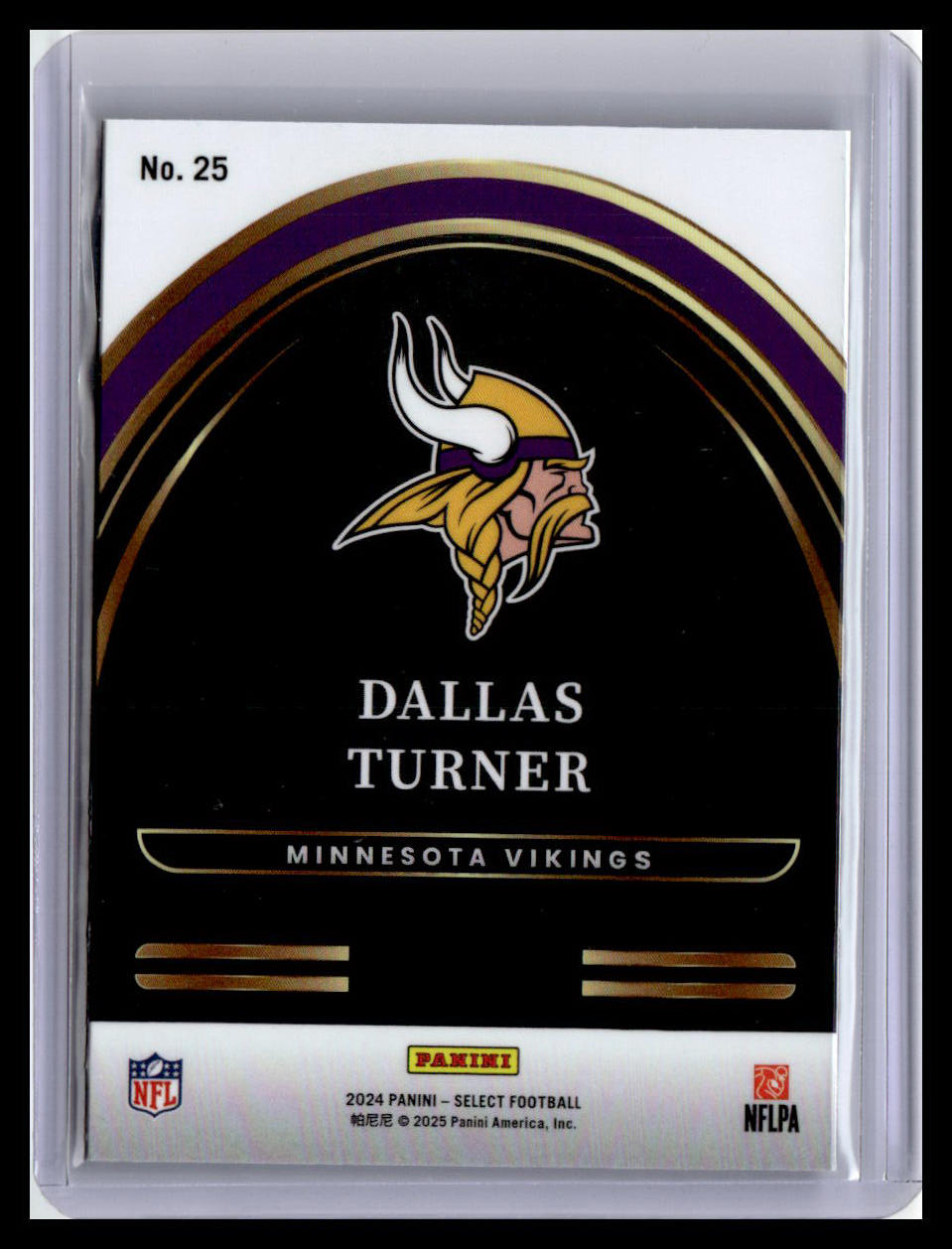 2024 Panini Select #25 Dallas Turner Select Future