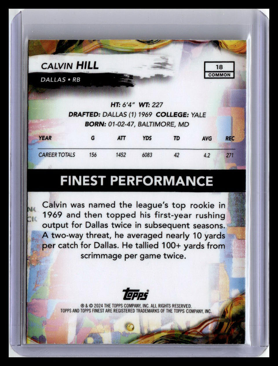 2024 Finest #18 Calvin Hill