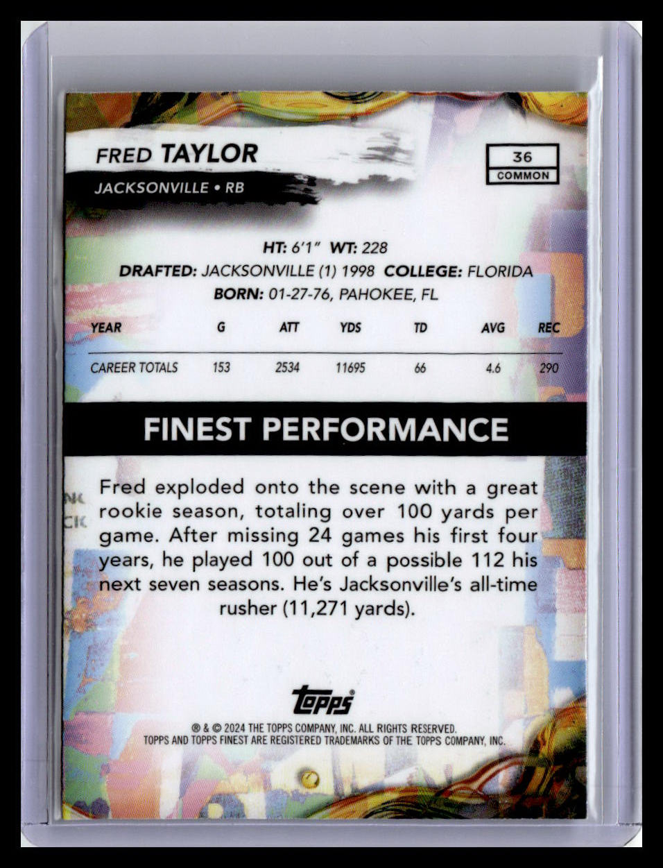 2024 Finest #36 Fred Taylor