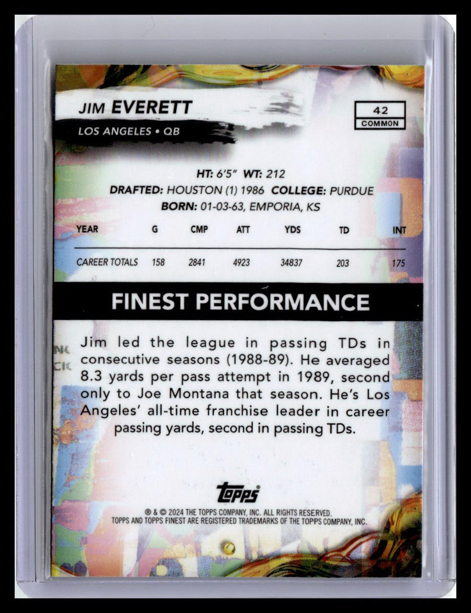 2024 Finest #42 Jim Everett