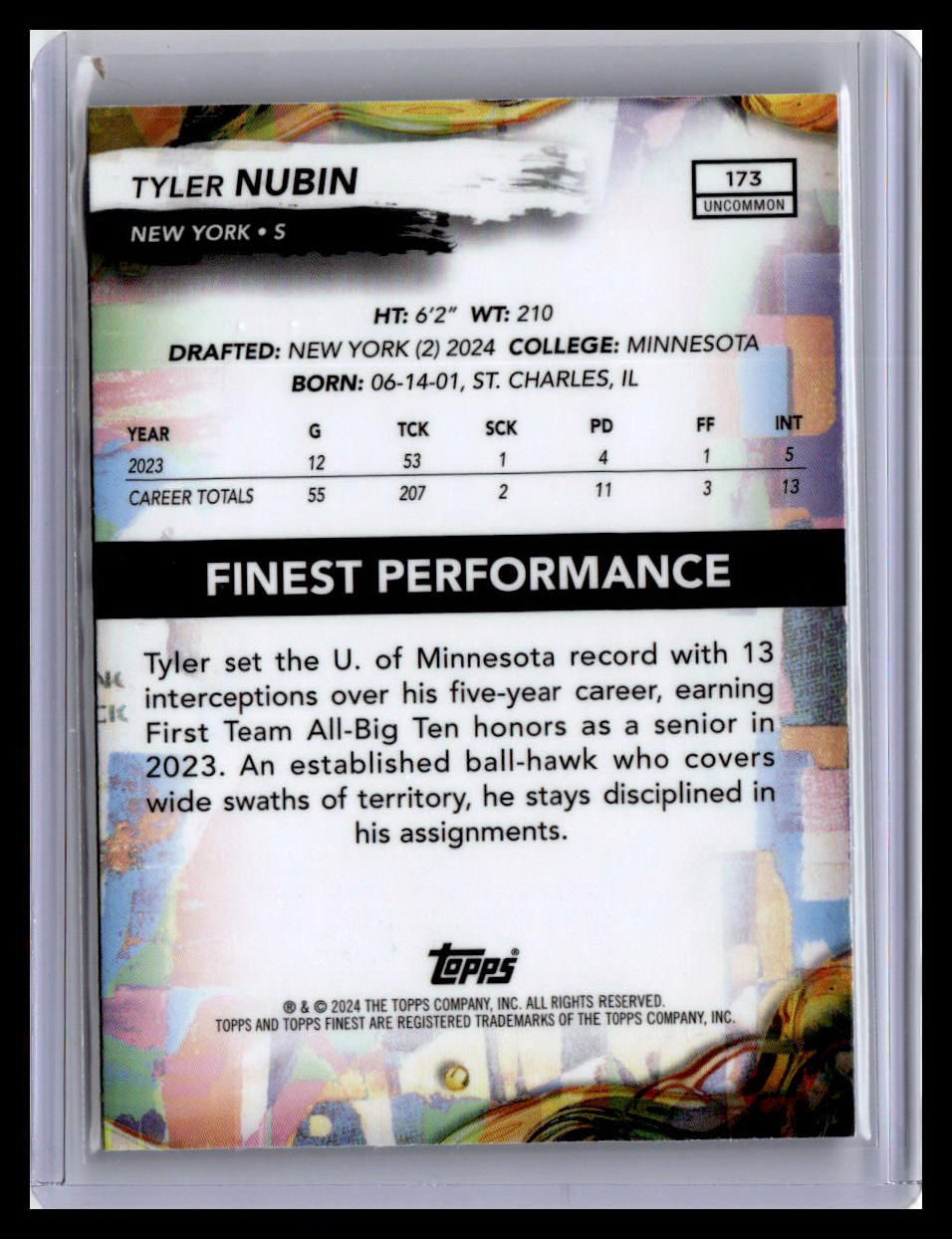 2024 Topps Resurgence #173 Tyler Nubin