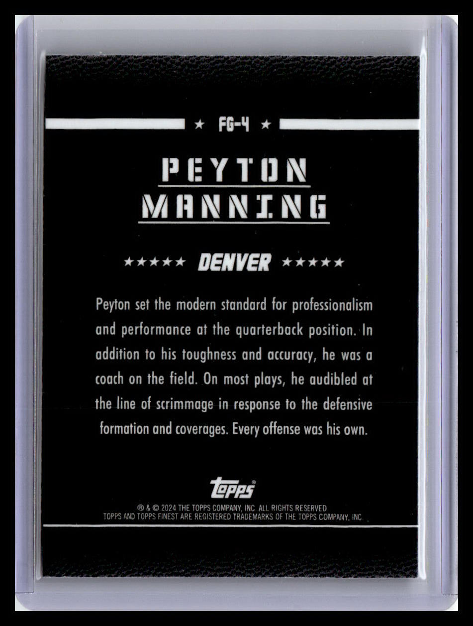 2024 Finest #FG-4 Peyton Manning Field Generals