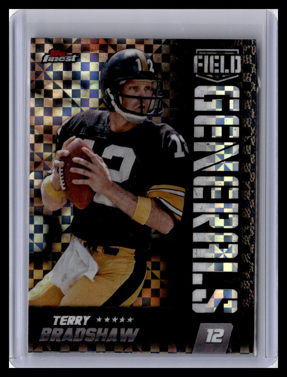 2024 Finest #FG-16 Terry Bradshaw Field Generals Checkerboard Refractor