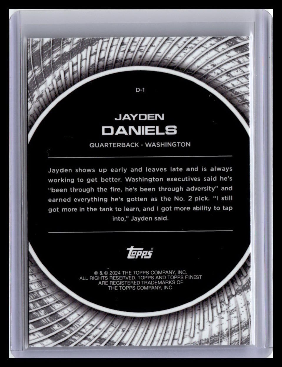 2024 Finest #D-1 Jayden Daniels Debut