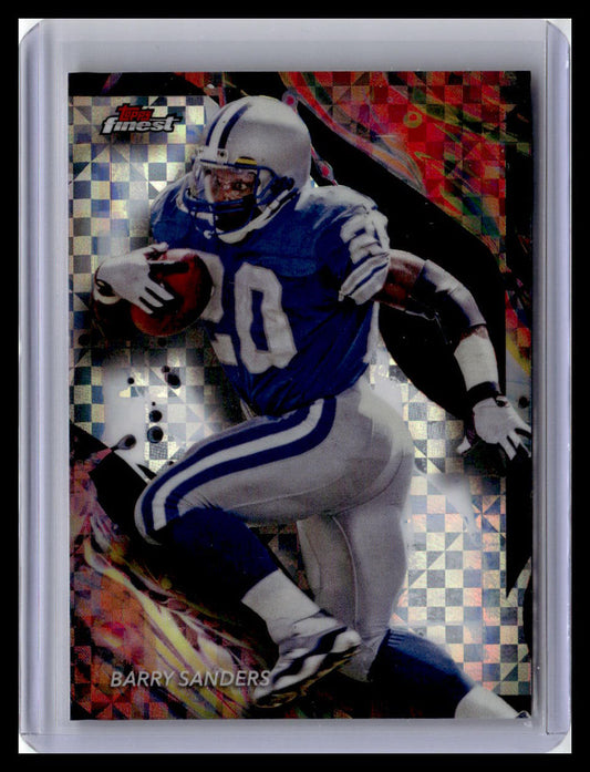 2024 Finest #117 Barry Sanders Checkerboard Refractor