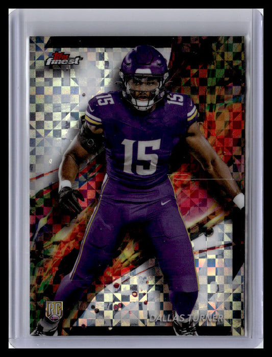 2024 Finest #56 Dallas Turner Checkerboard Refractor