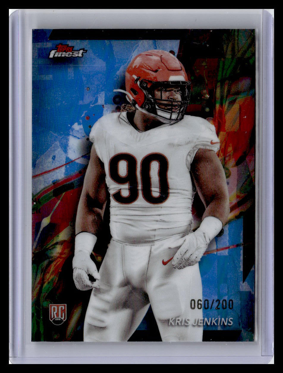 2024 Finest #74 Kris Jenkins Blue Refractor #/200