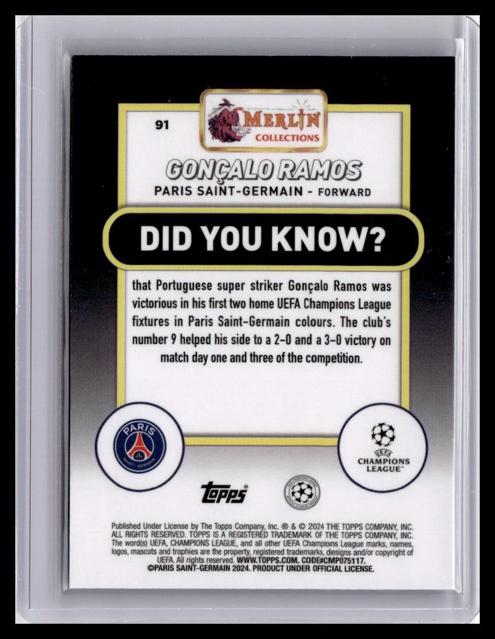 2023-24 Merlin UEFA Club Competitions #93 Randal Kolo Muani