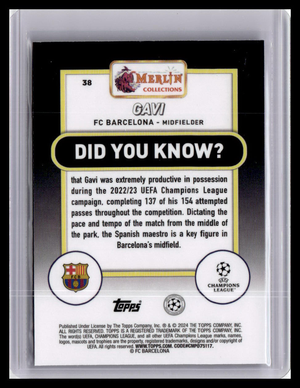 2023-24 Merlin UEFA Club Competitions #38 Gavi