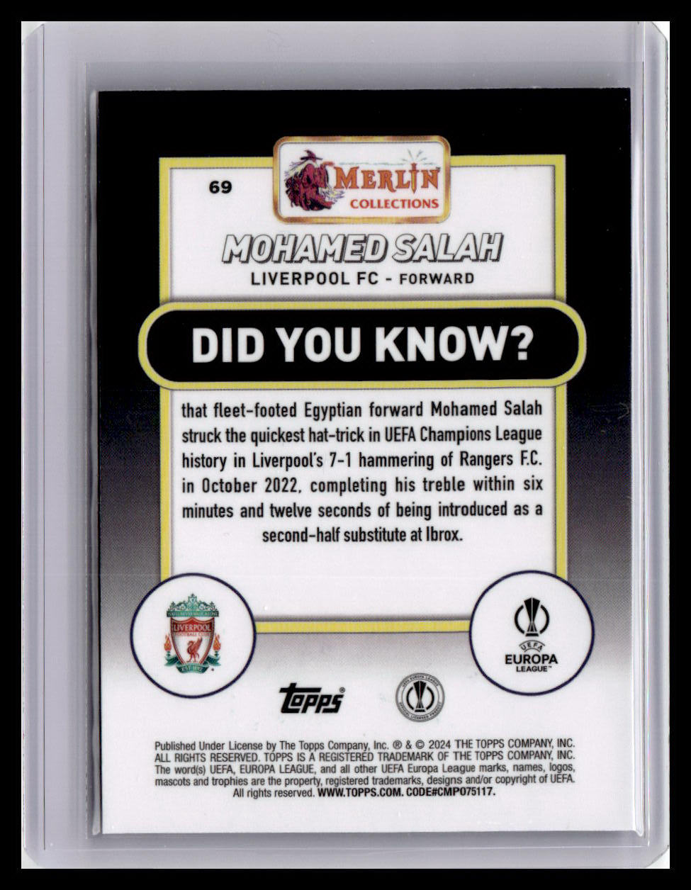 2023-24 Merlin UEFA Club Competitions #69 Mohamed Salah