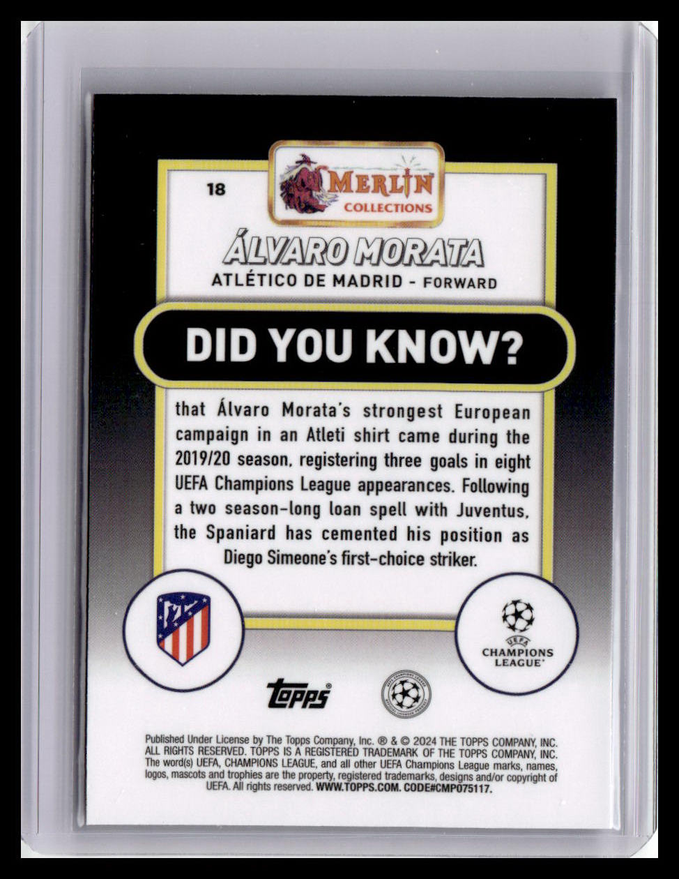 2023-24 Merlin UEFA Club Competitions #18 Álvaro Morata