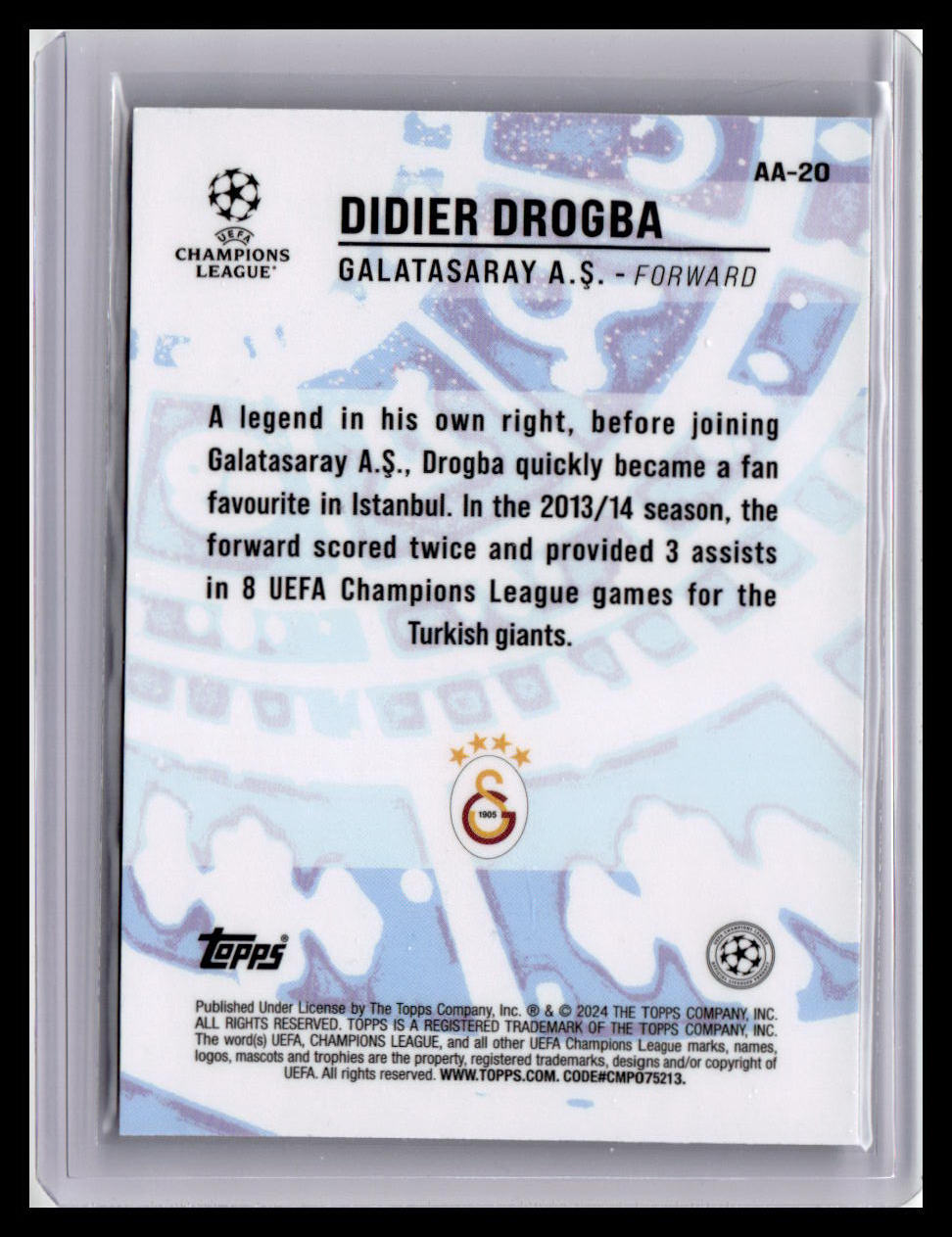 2023-24 Merlin UEFA Club Competitions #AA-20 Didier Drogba Ageless Alchemy