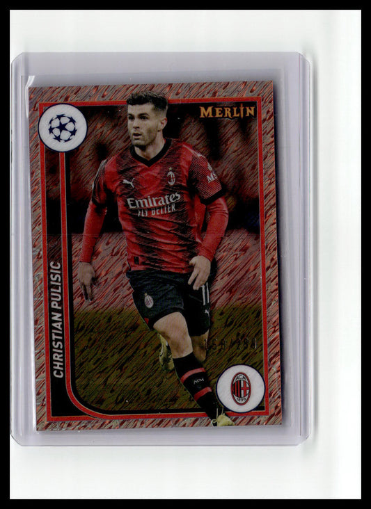 2023-24 Merlin UEFA Club Comp #2 Christian Pulisic Rose Gold Shimmer Refractor