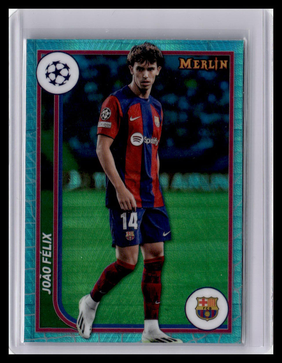 2023-24 Merlin UEFA Club Competitions #40 João Félix Aqua Prism Refractor