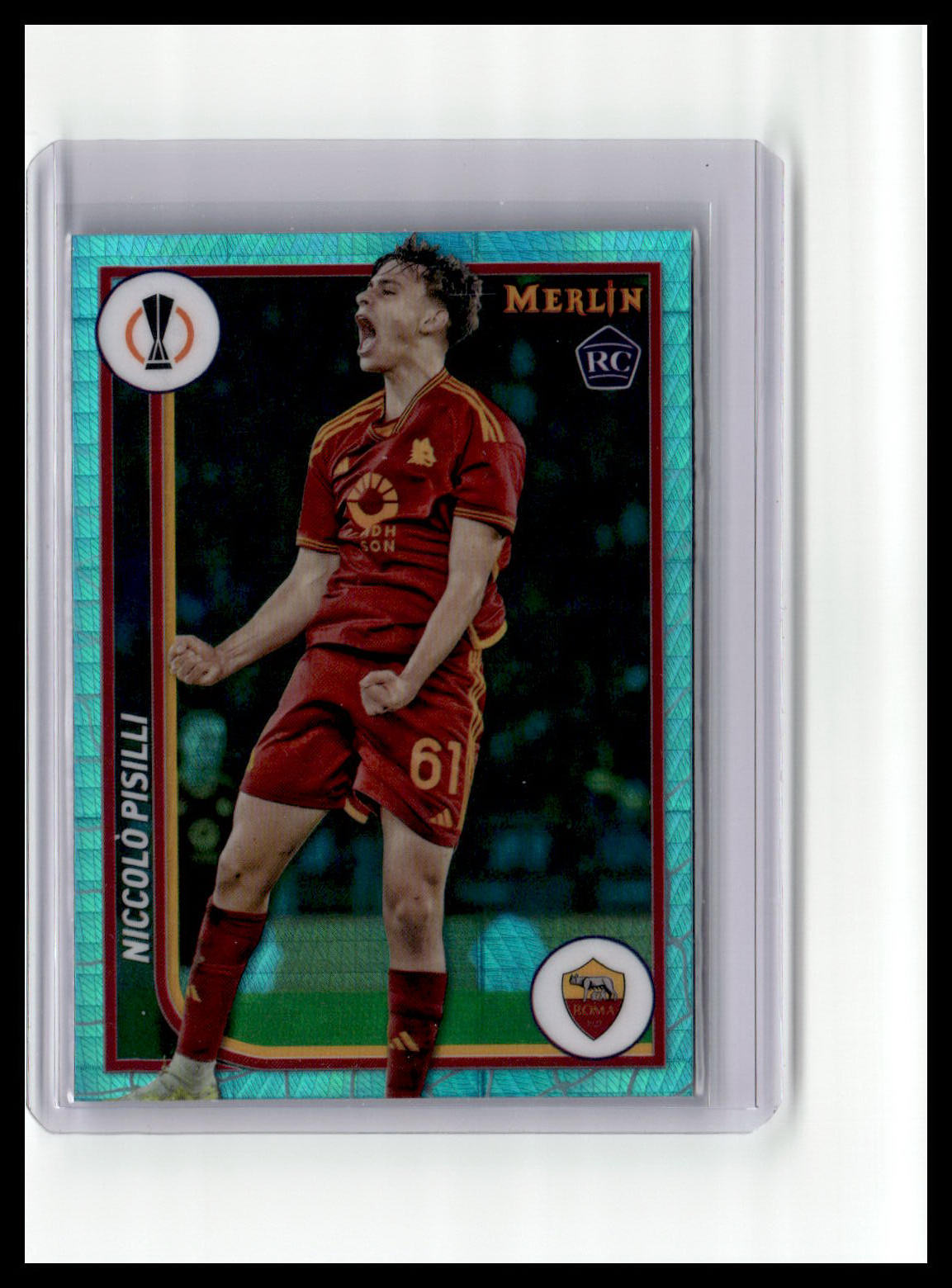 2023-24 Merlin UEFA Club Competitions #141 Niccolò Pisilli (RC) Aqua Prizm