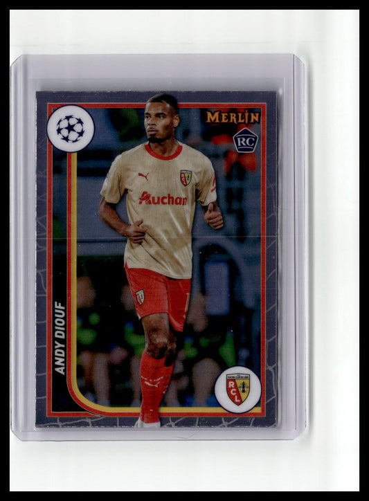 2023-24 Merlin UEFA Club Competitions #89 Andy Diouf (RC) Aqua Refractor