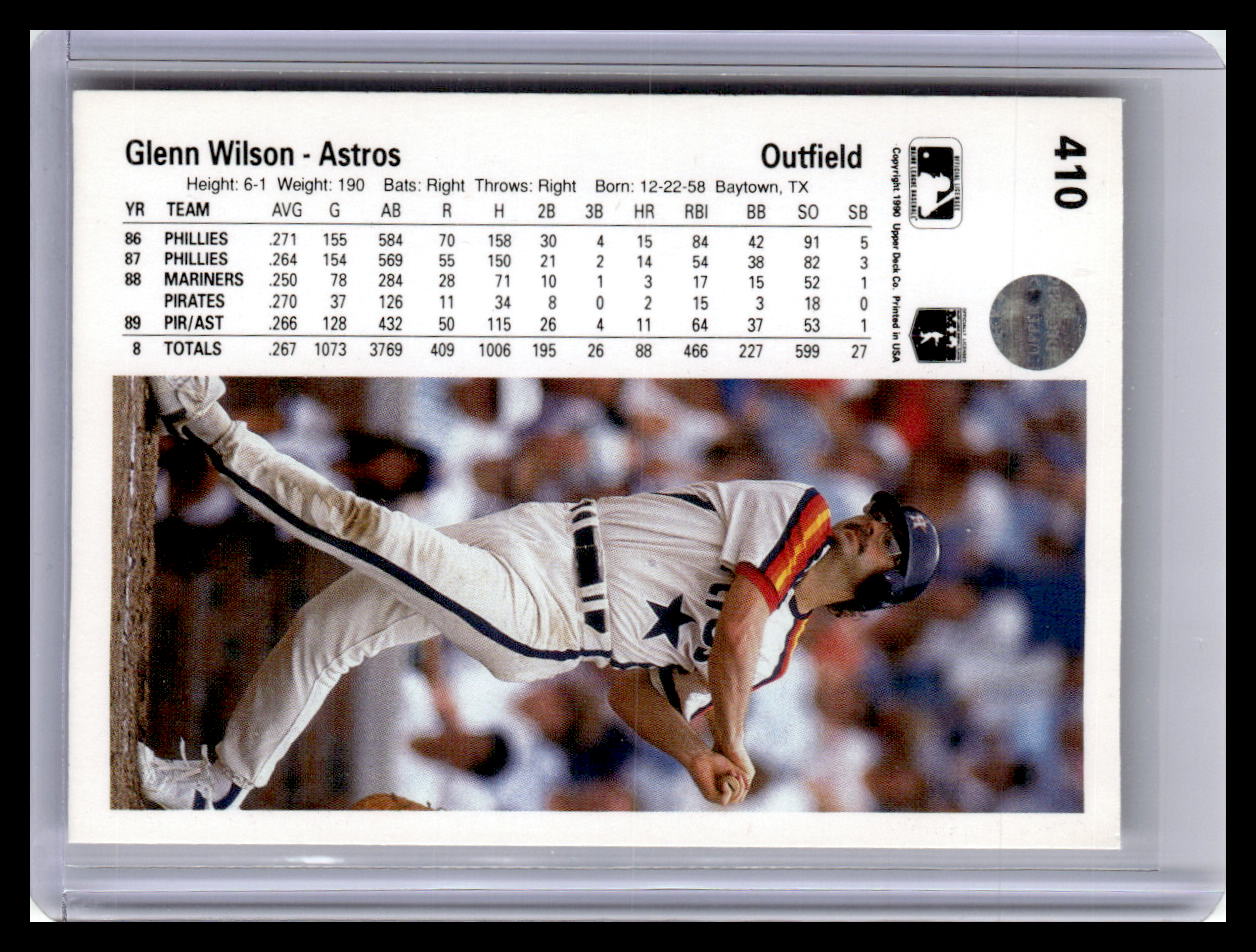 1990 Upper Deck #410 Glenn Wilson