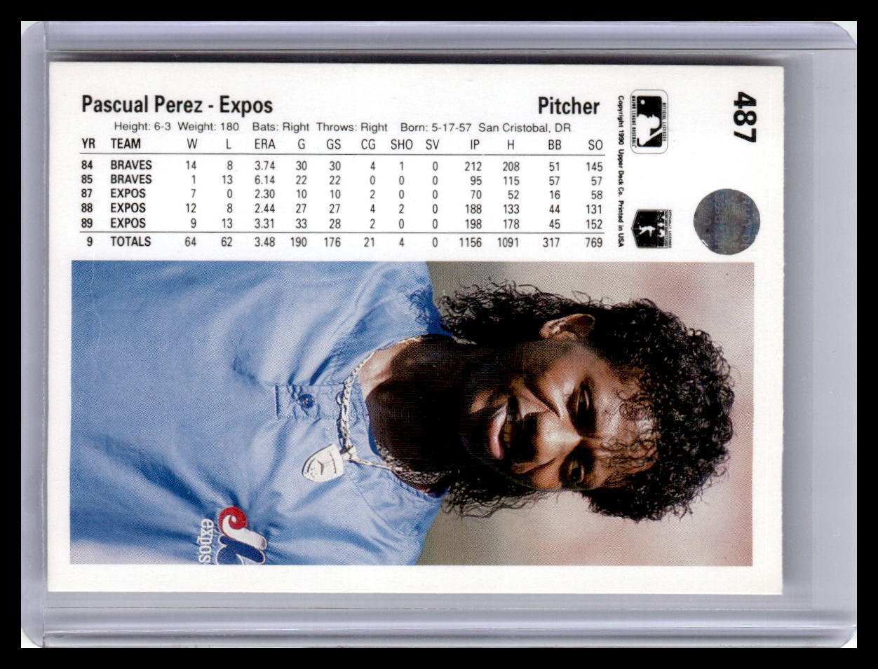 1990 Upper Deck #487 Pascual Perez