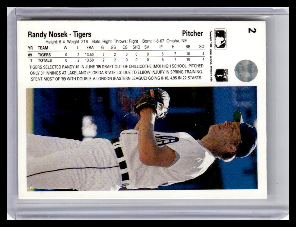 1990 Upper Deck #2 Randy Nosek