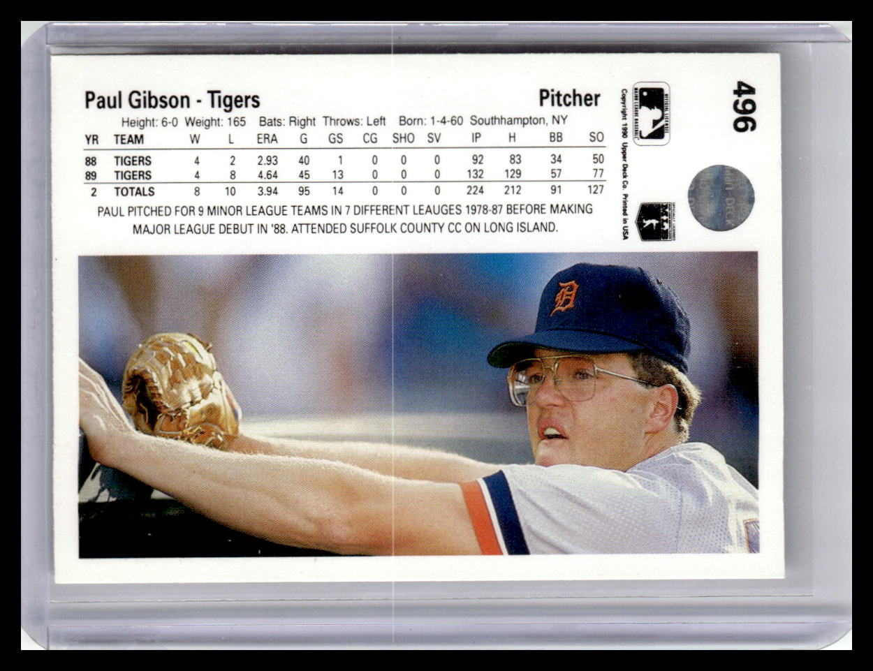 1990 Upper Deck #496 Paul Gibson