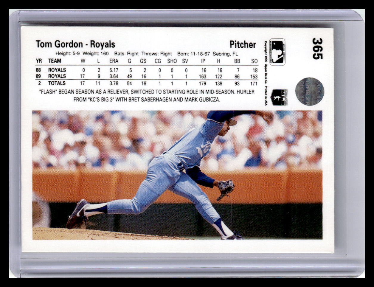 1990 Upper Deck #365 Tom Gordon