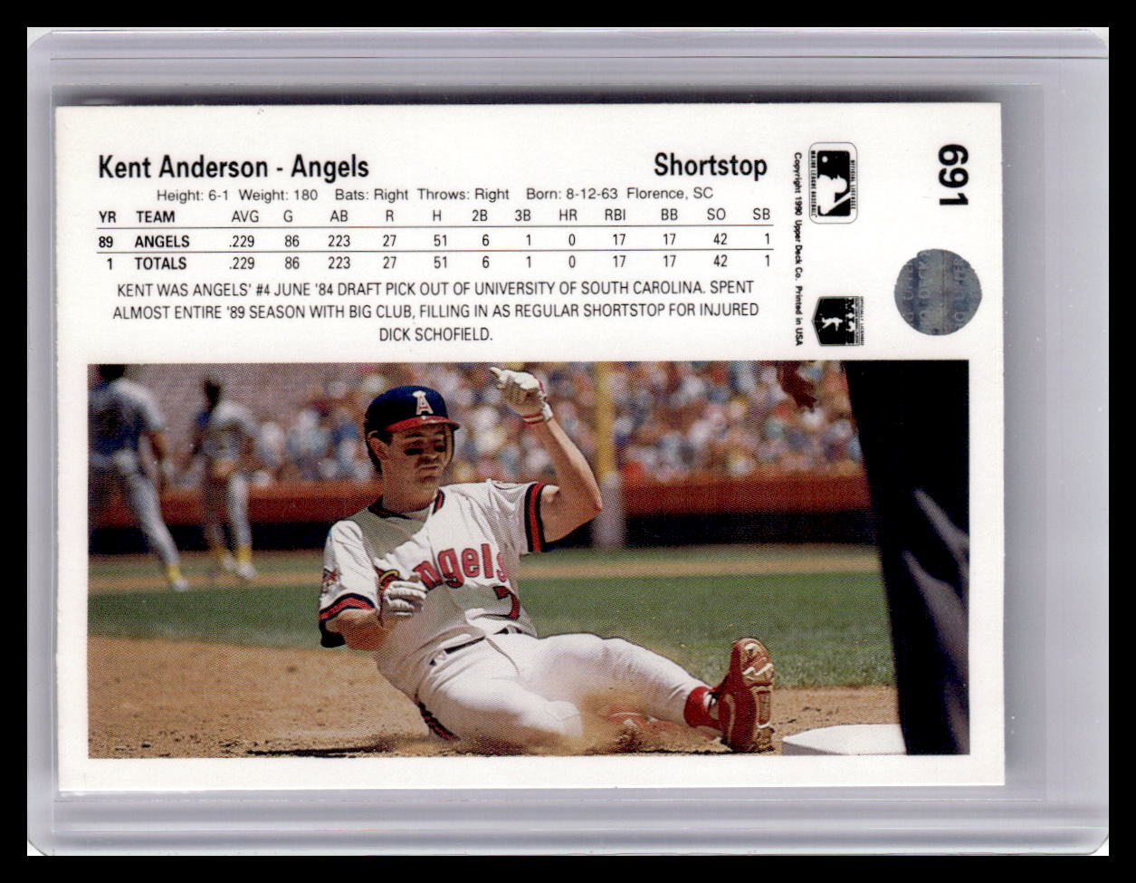 1990 Upper Deck #691 Kent Anderson