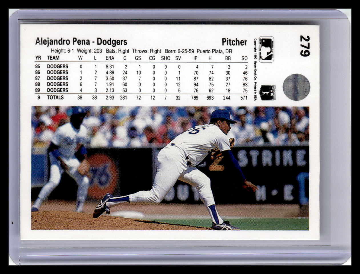 1990 Upper Deck #279 Alejandro Pena
