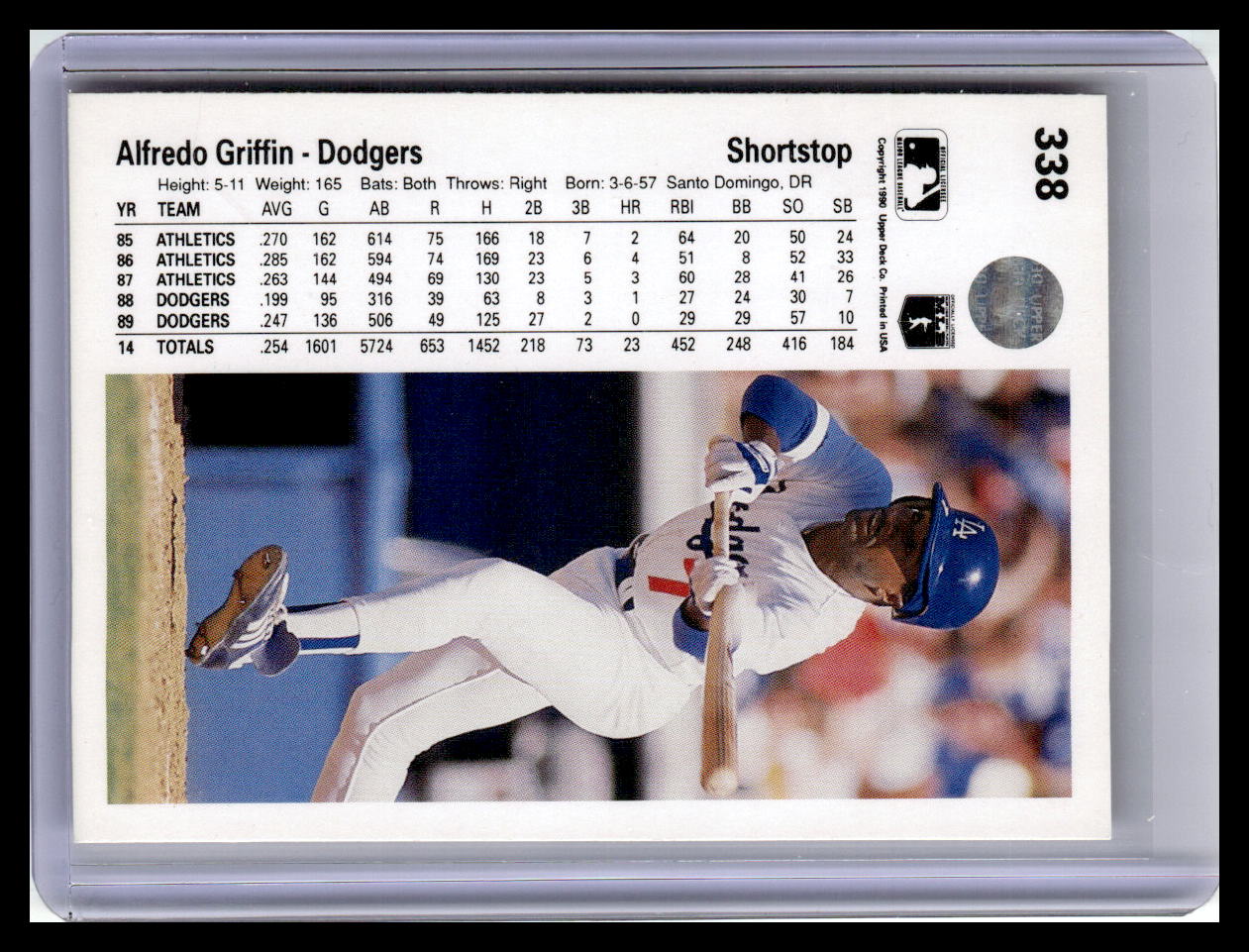 1990 Upper Deck #338 Alfredo Griffin