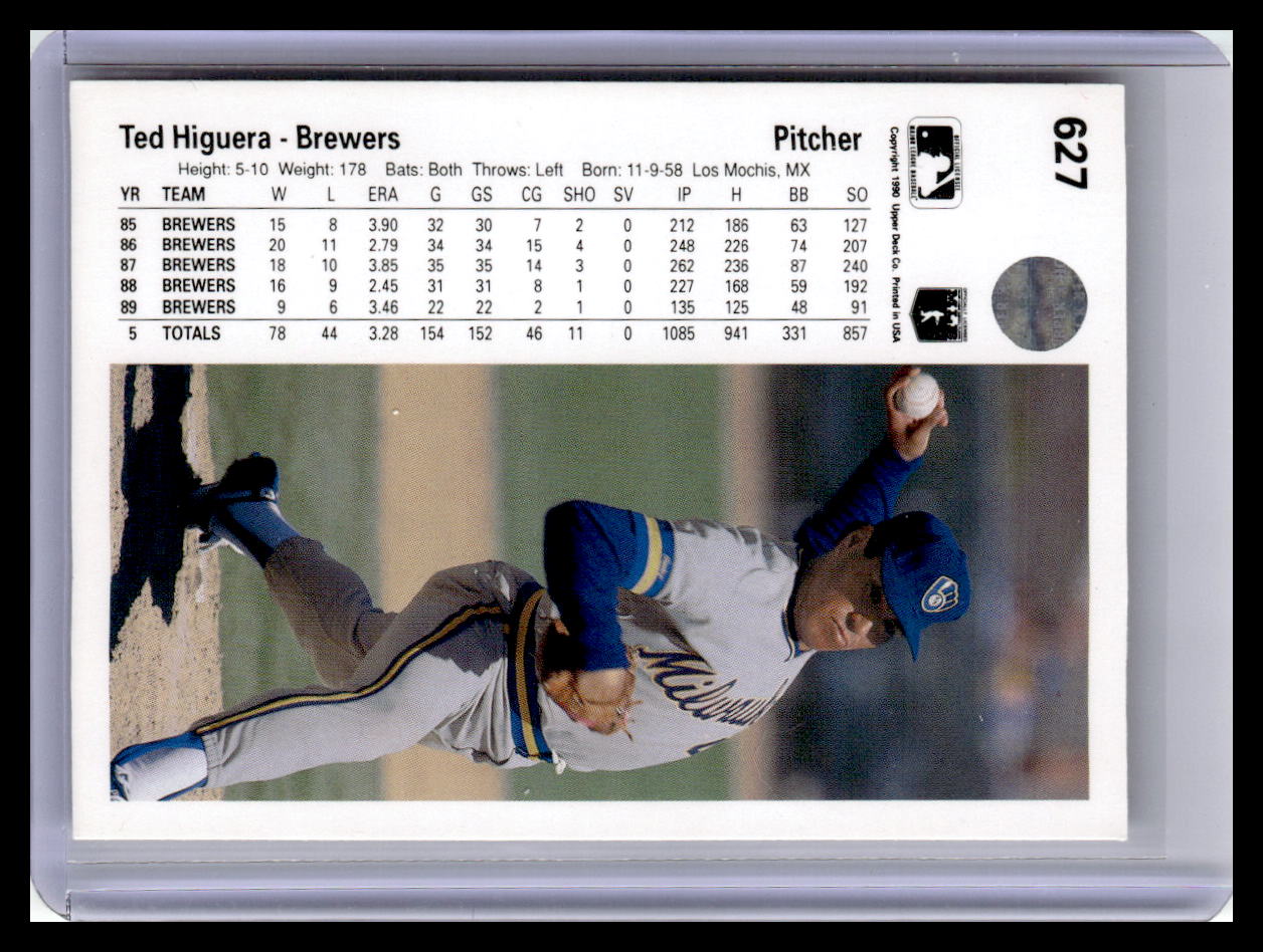 1990 Upper Deck #627 Ted Higuera