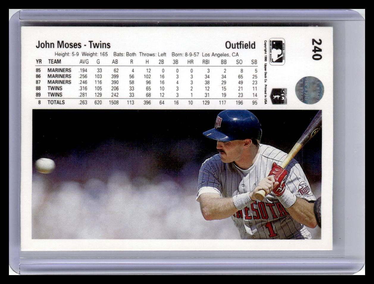 1990 Upper Deck #240 John Moses