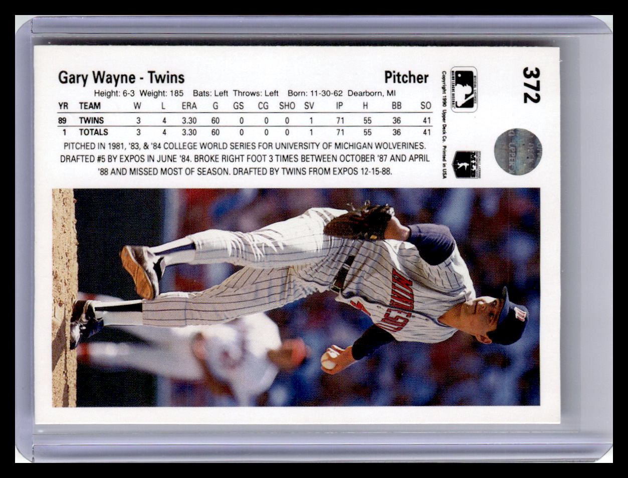 1990 Upper Deck #372 Gary Wayne
