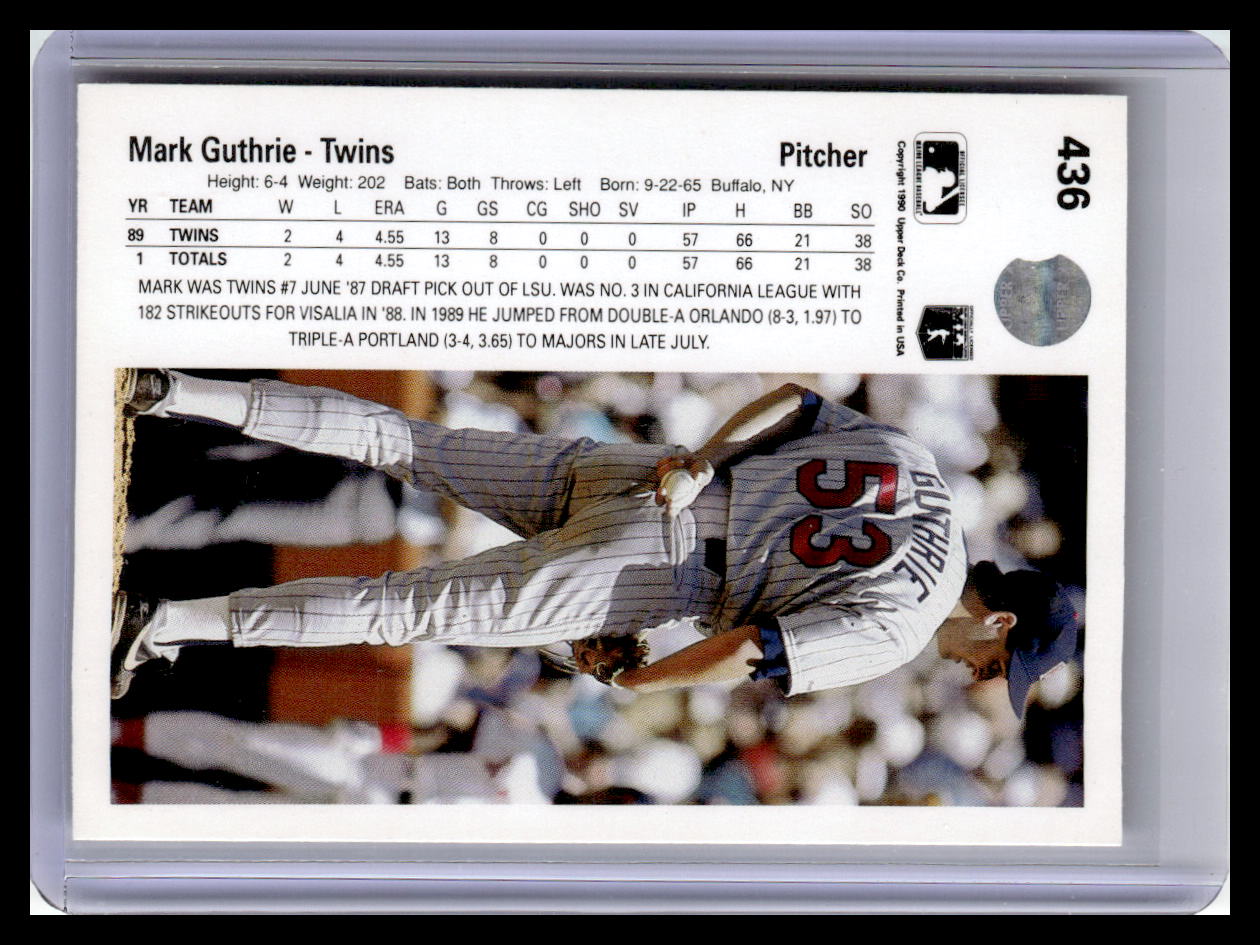 1990 Upper Deck #436 Mark Guthrie