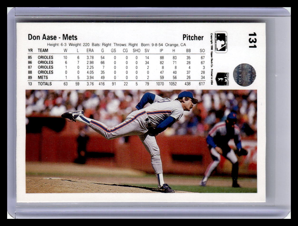 1990 Upper Deck #131b Don Aase