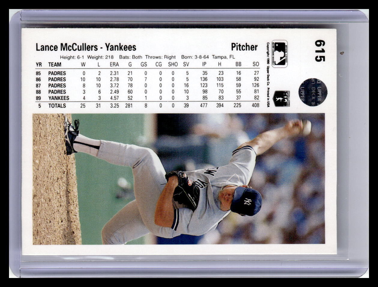 1990 Upper Deck #615 Lance McCullers