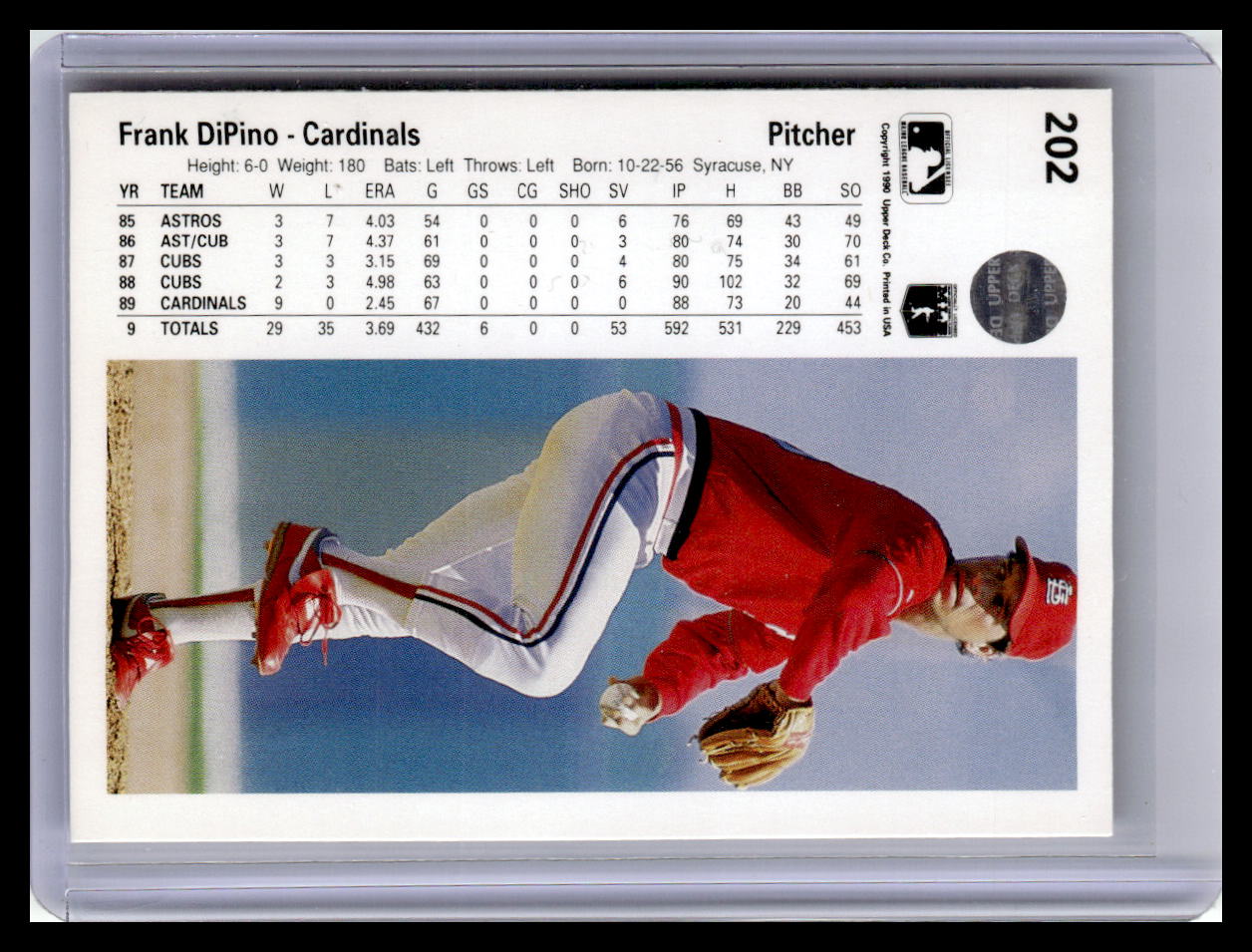 1990 Upper Deck #202 Frank DiPino