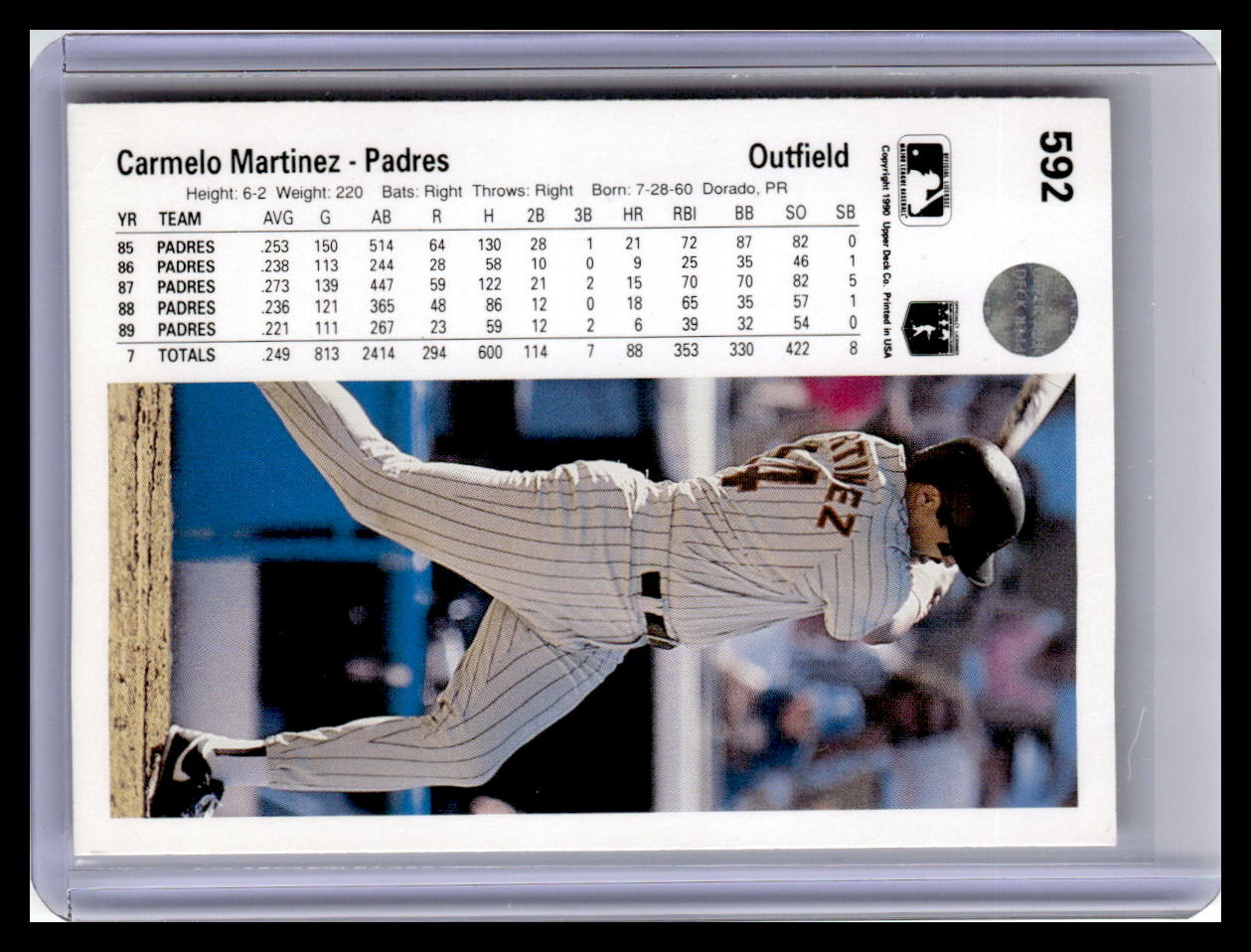 1990 Upper Deck #592 Carmelo Martinez