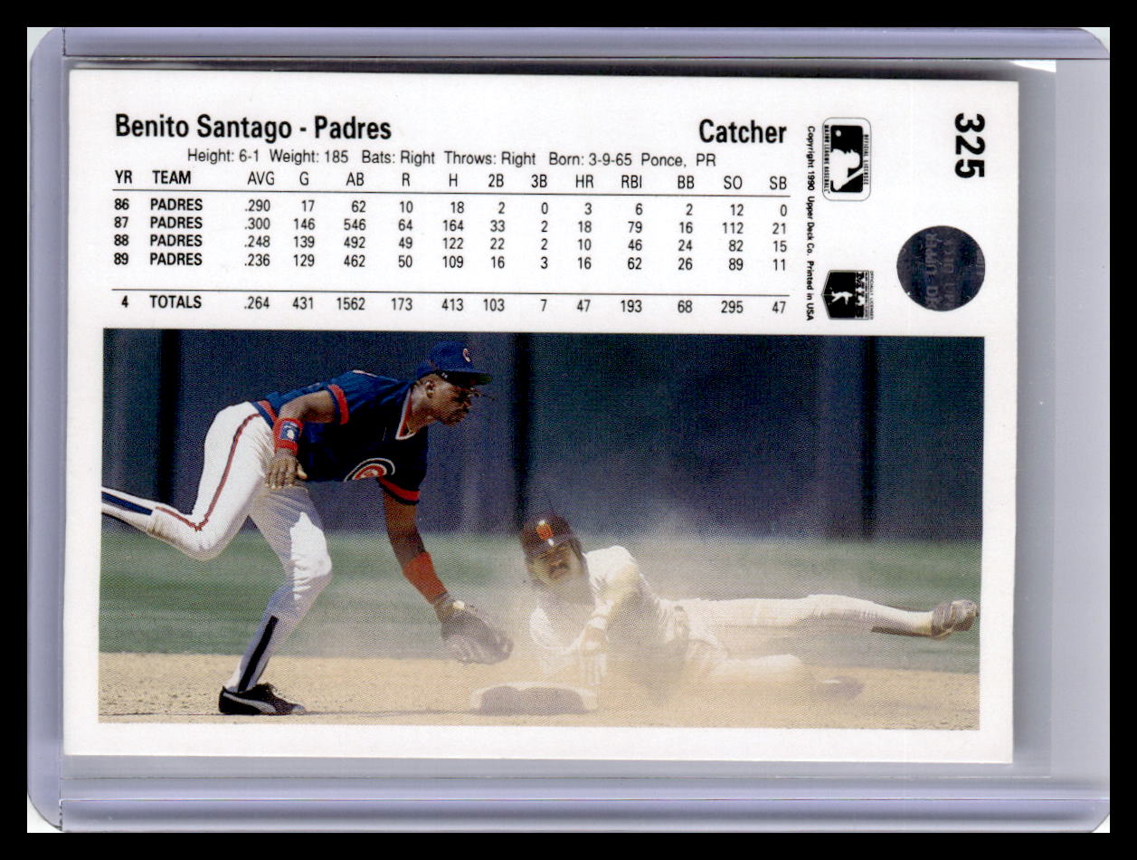 1990 Upper Deck #325 Benito Santiago