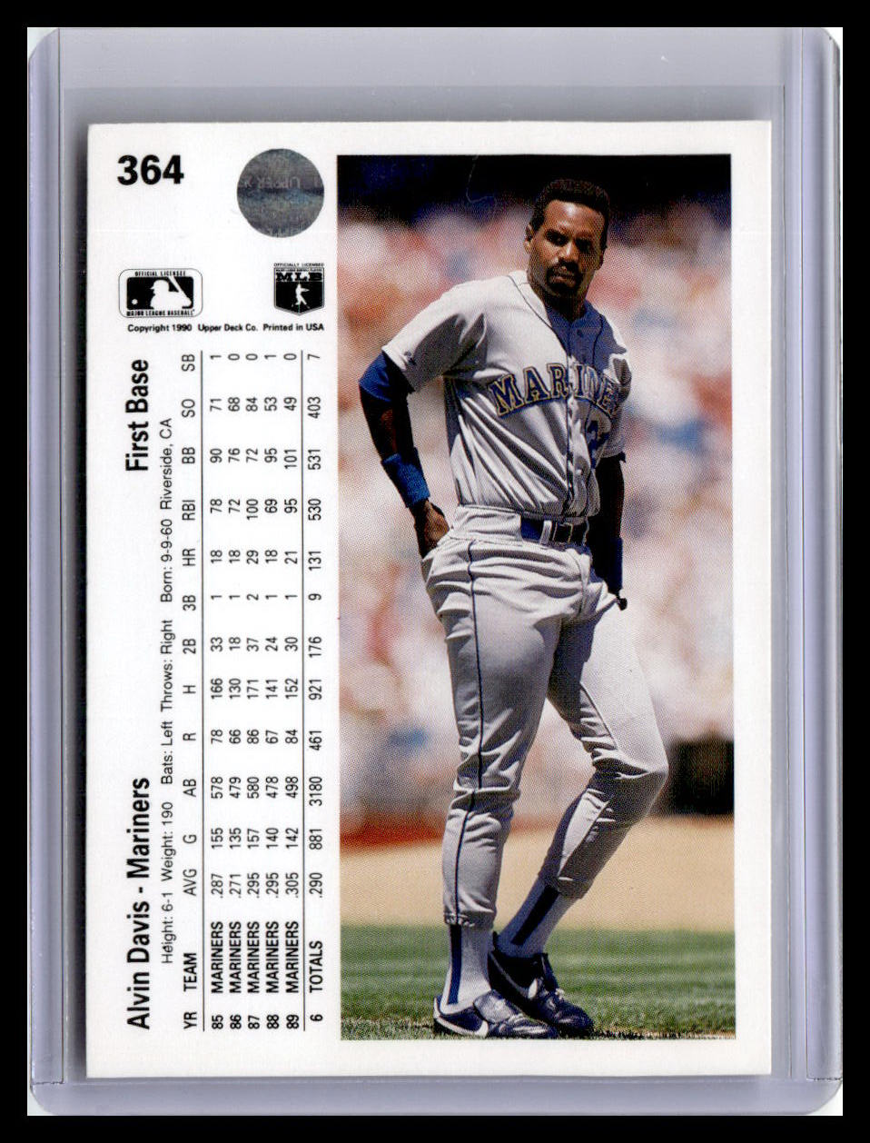 1990 Upper Deck #364 Alvin Davis