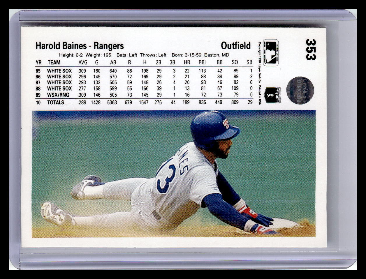 1990 Upper Deck #353 Harold Baines