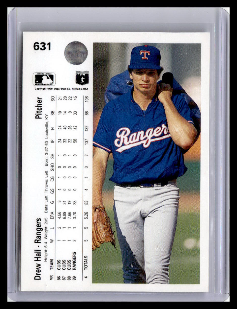 1990 Upper Deck #631 Drew Hall