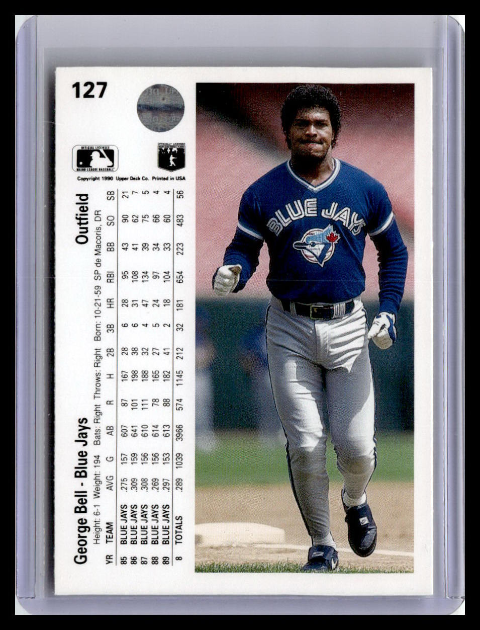 1990 Upper Deck #127b George Bell