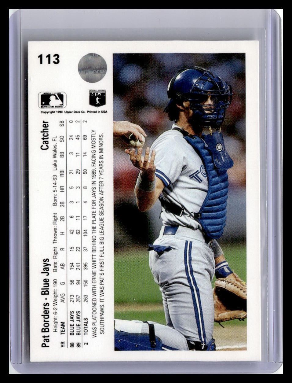 1990 Upper Deck #113a Pat Borders
