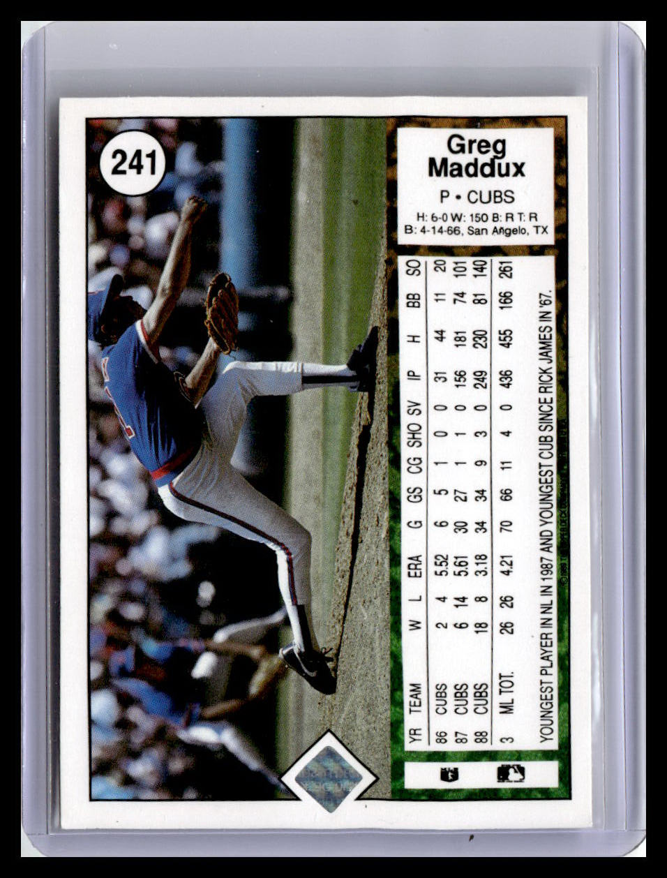 1989 Upper Deck #241 Greg Maddux