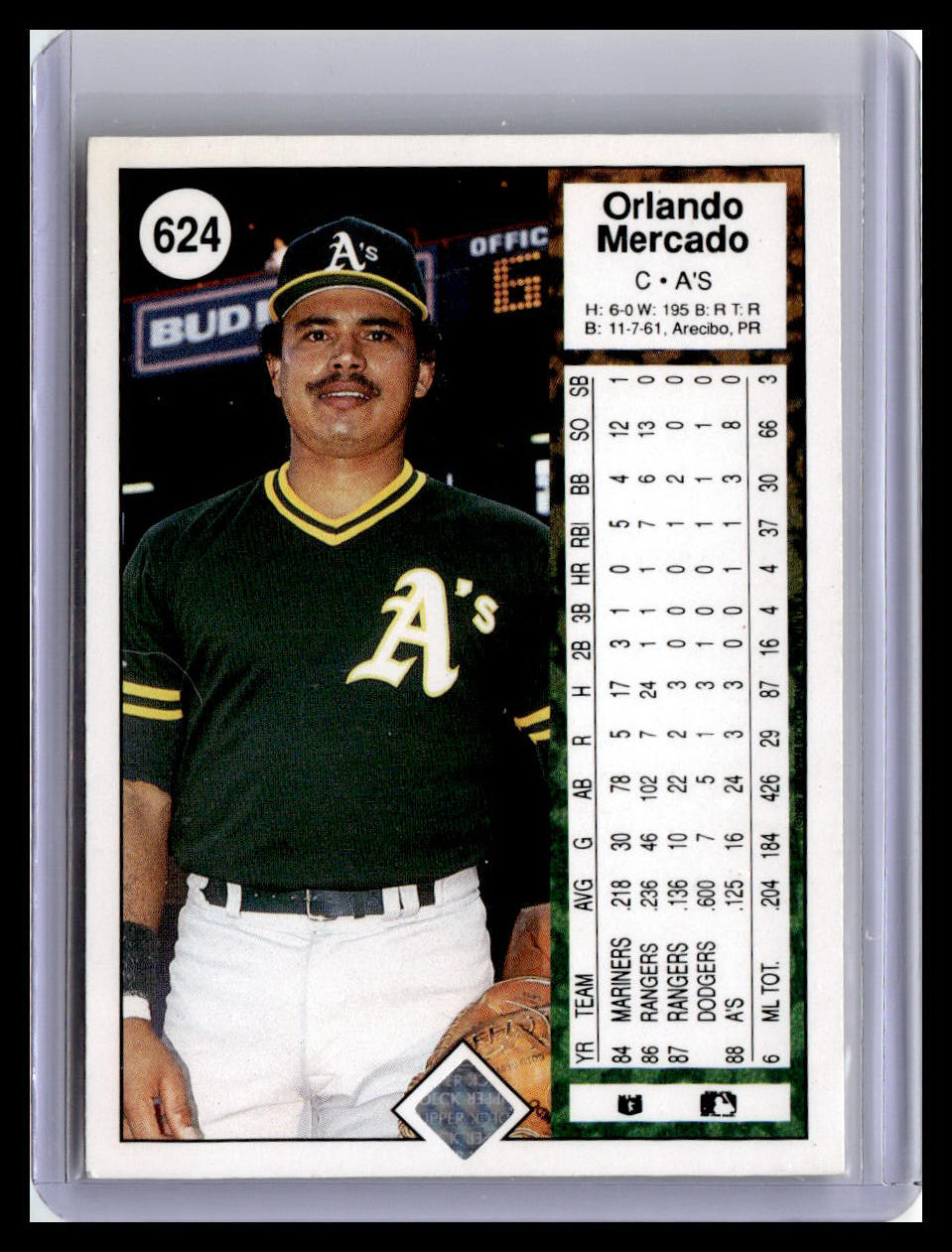 1989 Upper Deck #624 Orlando Mercado