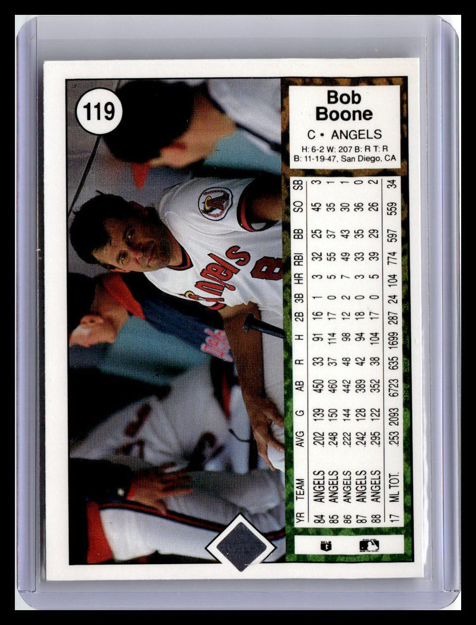 1989 Upper Deck #119 Bob Boone
